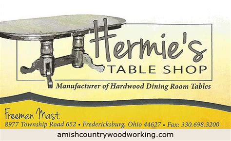 hermes amish furniture|hermie's table store.